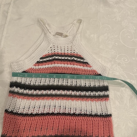 Roxy Colorful Striped Crochet Top size S/ Small - Picture 4 of 6